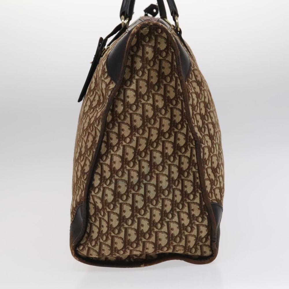 Christian Dior Trotter Canvas Boston Bag Brown Auth 115046 - Picture 4 of 16